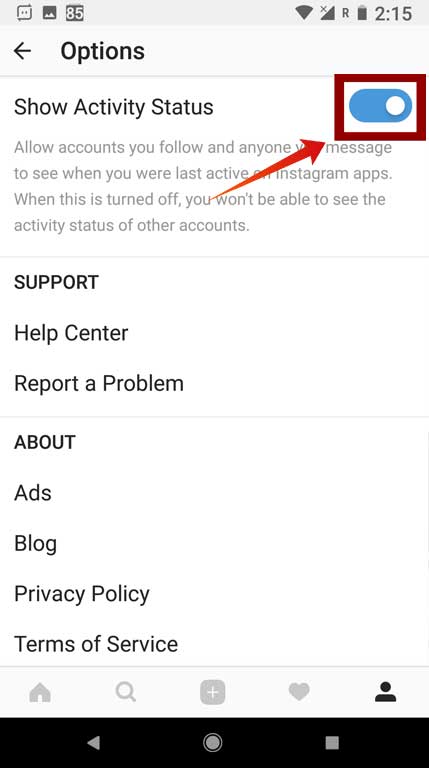 Configuración de Instagram