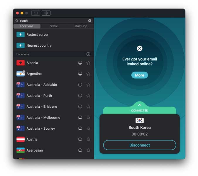 VPN conectada