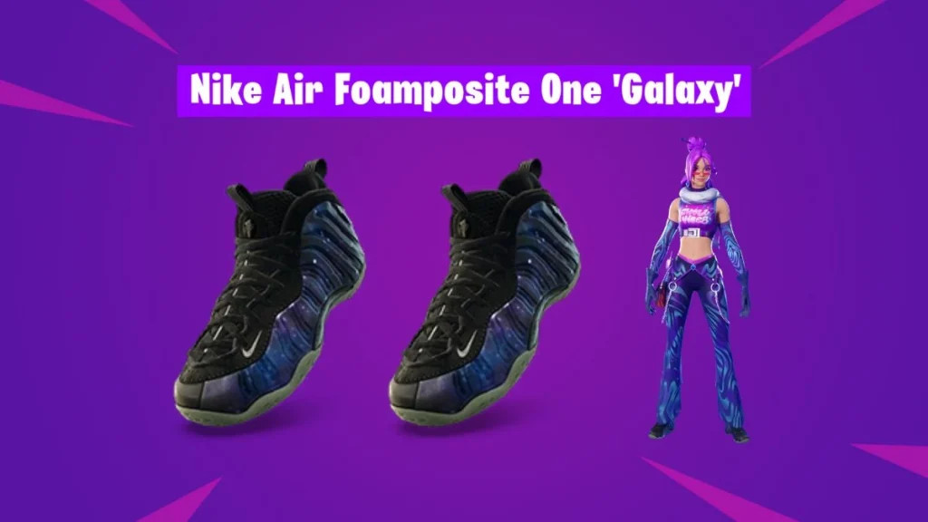 Escuadrón de Galaxy con Nike Air Foamposite One 'Galaxy' en Fortnite