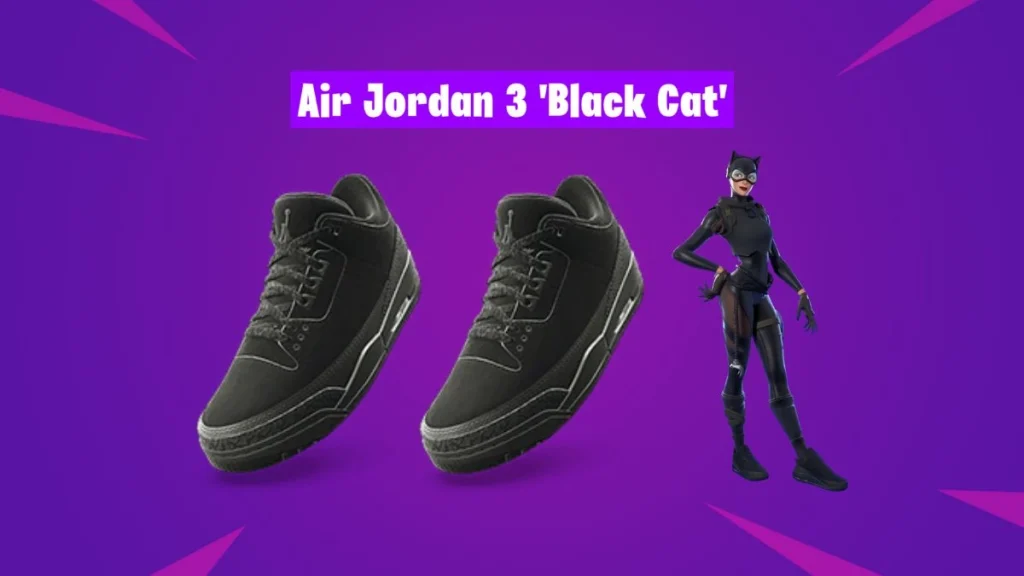 Catwoman cero con Air Jordan 3 'Cat Black' en Fortnite
