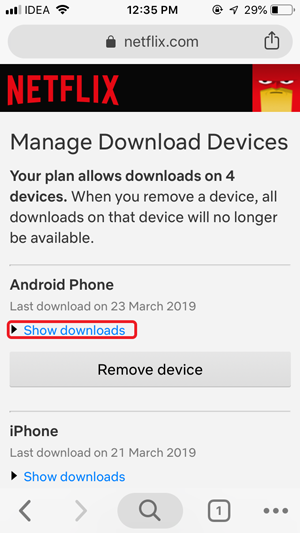 Error de Netflix "Tienen descargas en demasiados dispositivos"