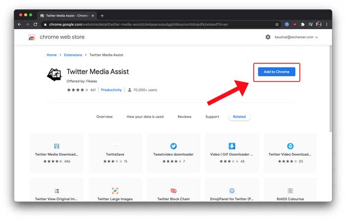 Agregar a Chrome Twitter Media Assist