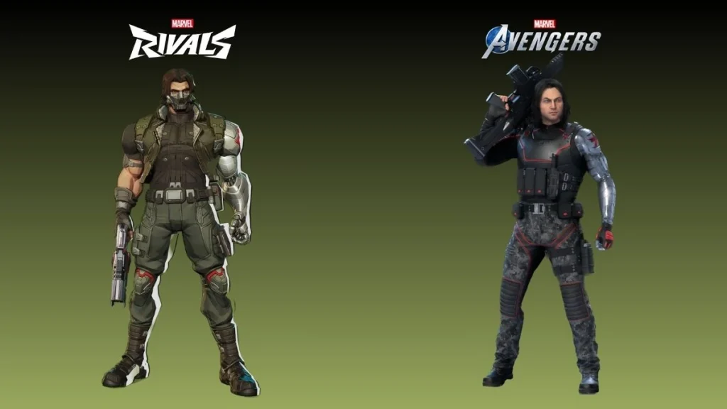Marvel Rivals vs Marvel's Avengers Winter Soldier Skin