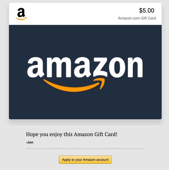 Agregar tarjeta de regalo en Amazon