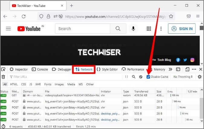 Deshabilitar el caché en Firefox