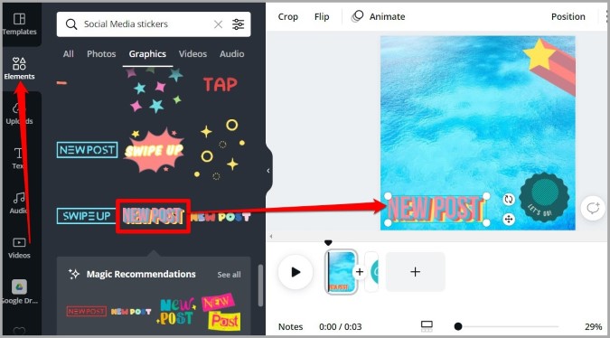 Inserte elementos en su gif