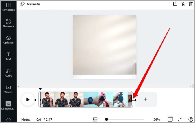 Recorte el video en Canva