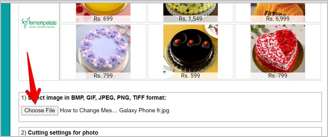 Fotos divididas para Instagram PC Imgonline