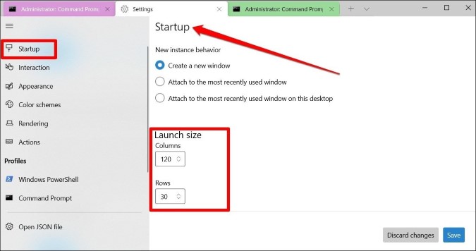 Aplicación de terminal de Windows de comportamiento de nueva instancia