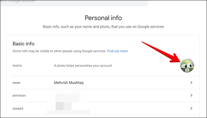 Google Chrome cambia la imagen de la cuenta