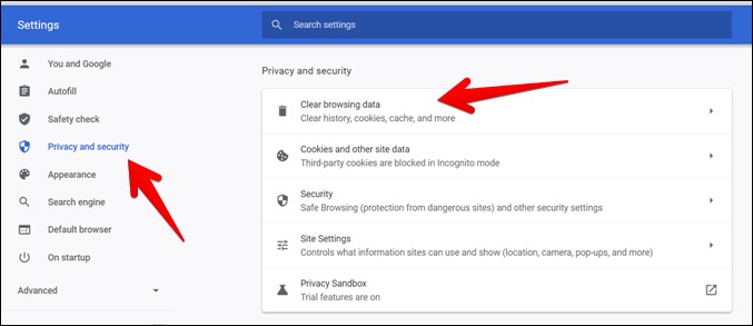 Datos de navegación de Google Chrome Clear