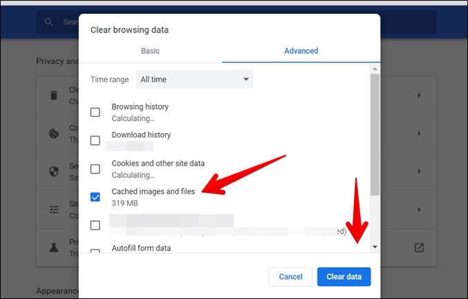 Datos claros de Google Chrome