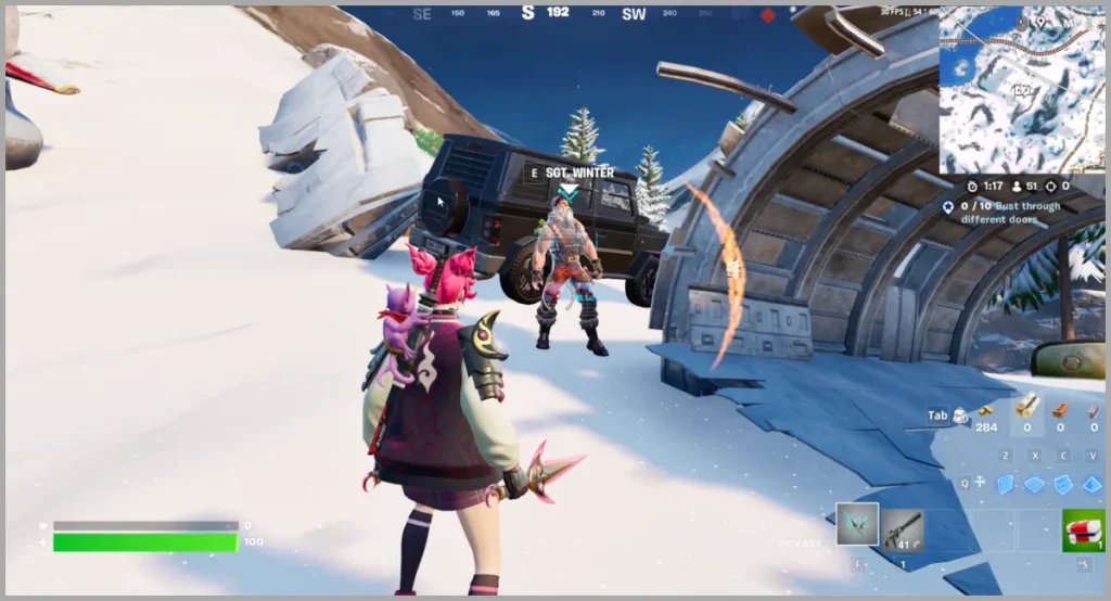 Investigación de invierno en Fortnite