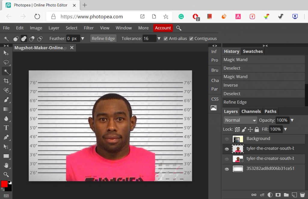 Aplicación Photopea en Chrome