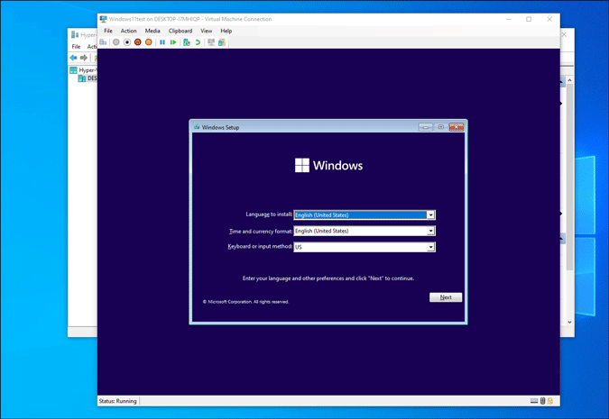 Instale Windows 11 en Hyper V