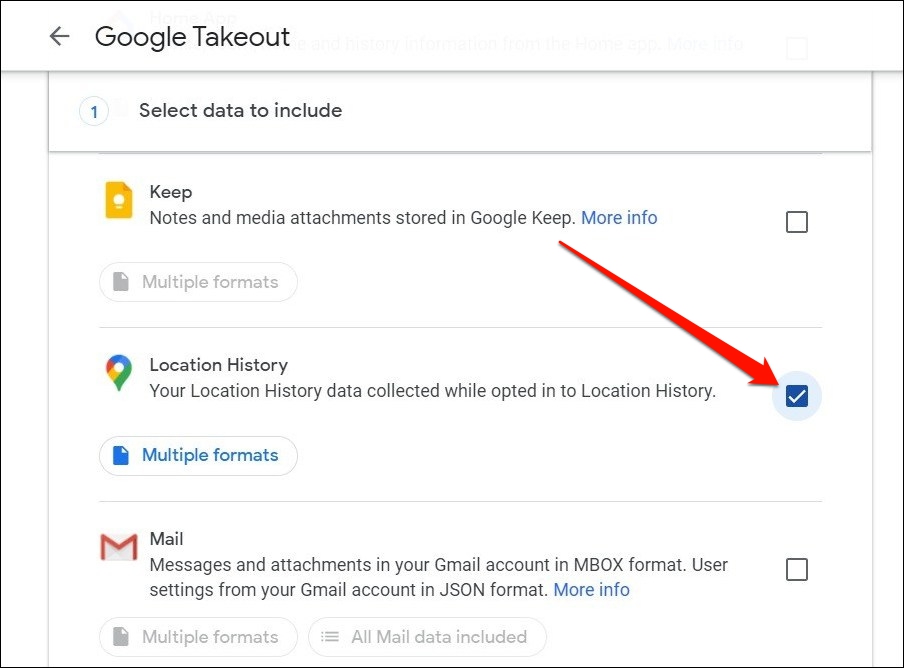 Historial de ubicación en Google Takeout