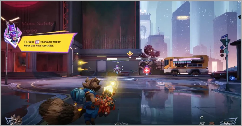 Modo de entrenamiento de juego en Rivals Marvel