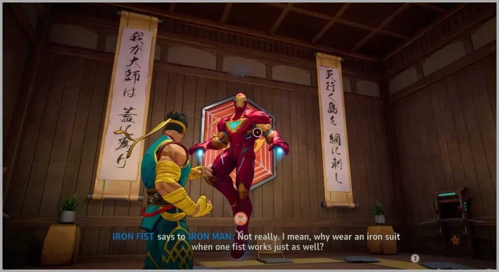 Línea de voz de Iron Fist con Iron Man en Rivals Marvel