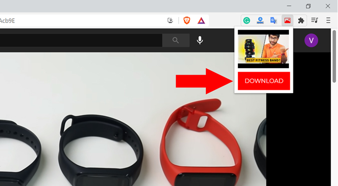Extensión de Chrome para descargar las miniaturas de video de YouTube
