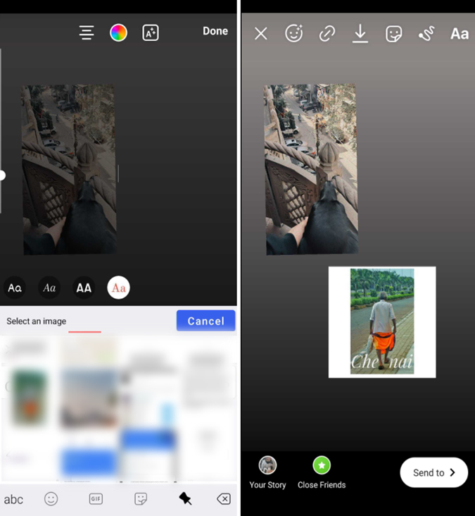 Múltiples fotos a una historia de Instagram