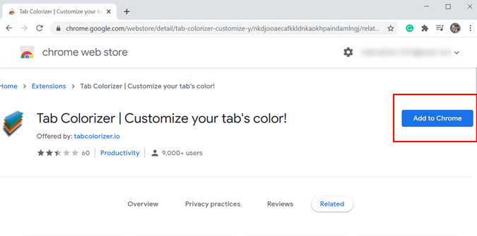 Agregar color de pestaña en Chrome