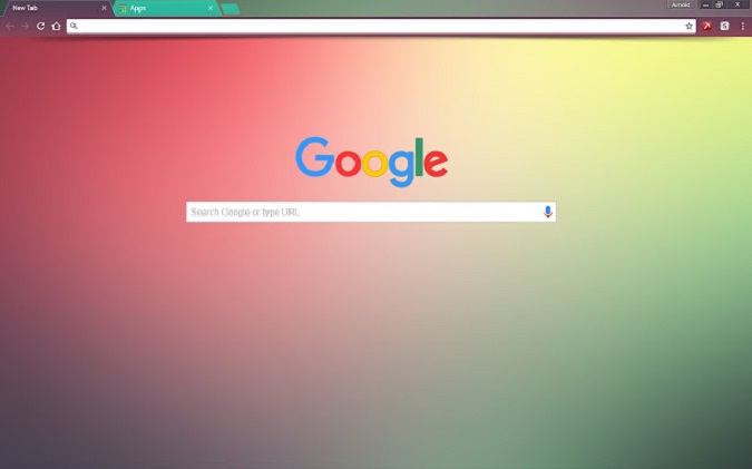 Tema de gradiente en Chrome Browser
