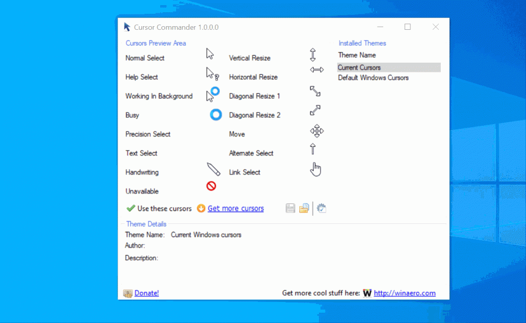 Obtenga el cursor personalizado para Chrome