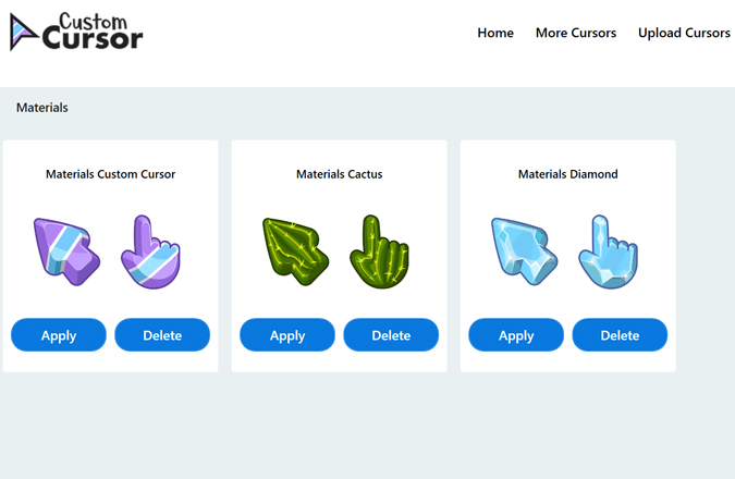 Obtenga el cursor personalizado en Chrome 