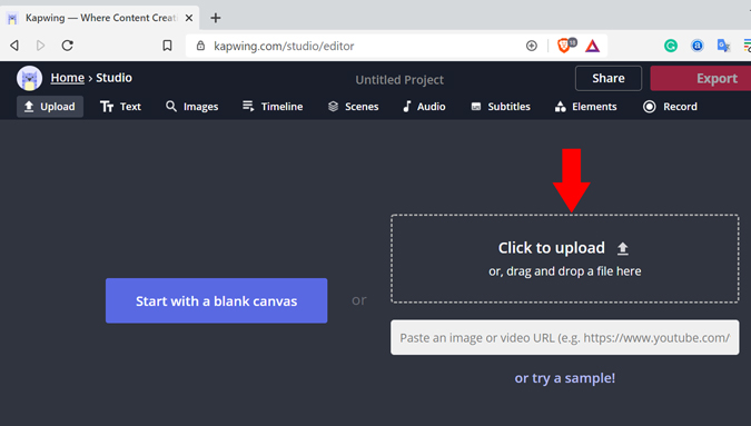 Agregue el borde a los videos en la web con Kapwing