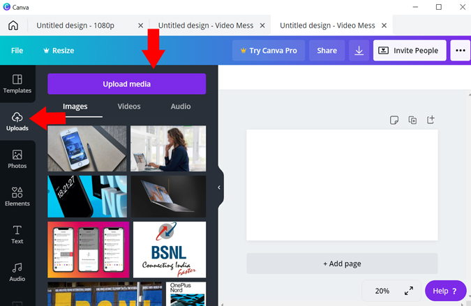 Agregue el borde a los videos usando Canva 