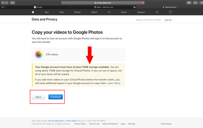 Cómo transferir fotos de iCloud a Google Photos