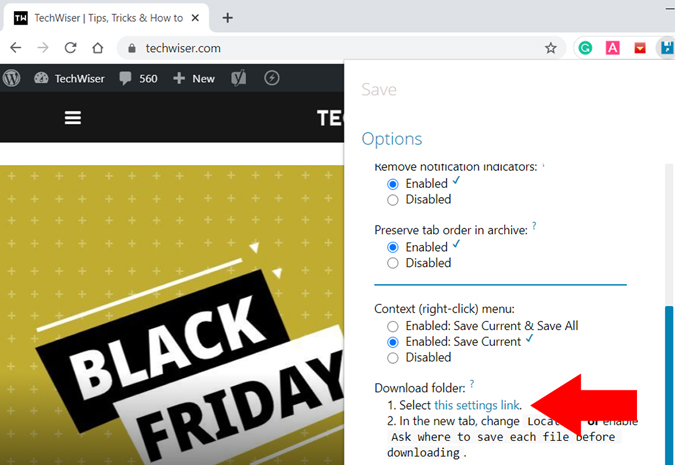 Cambiar la ubicación de descarga en Chrome
