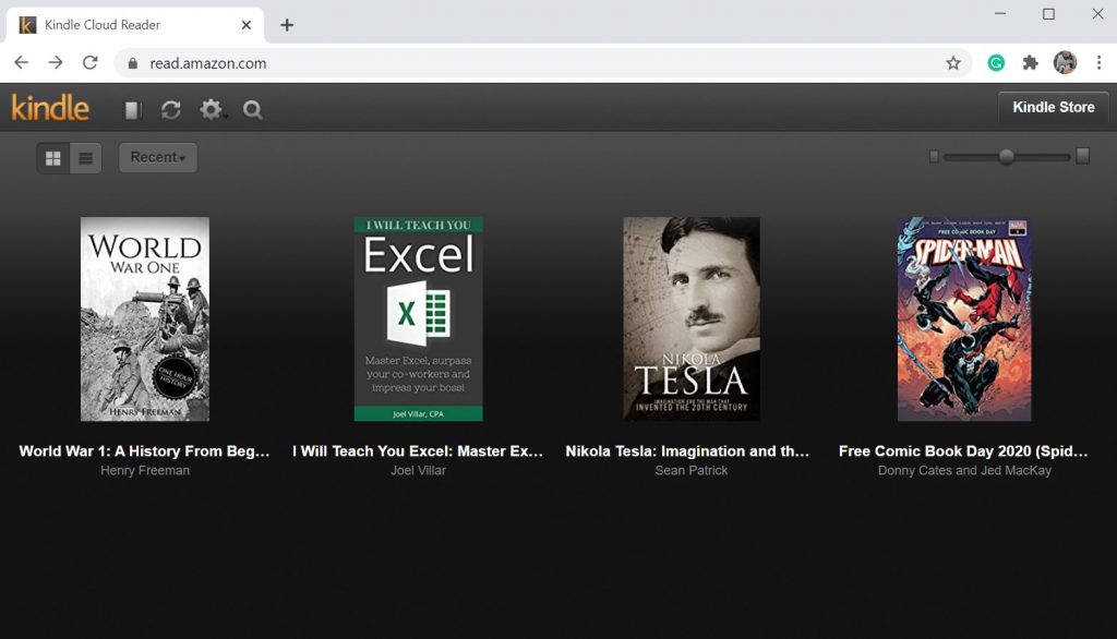 Lector de nubes de Kindle Lilbrary