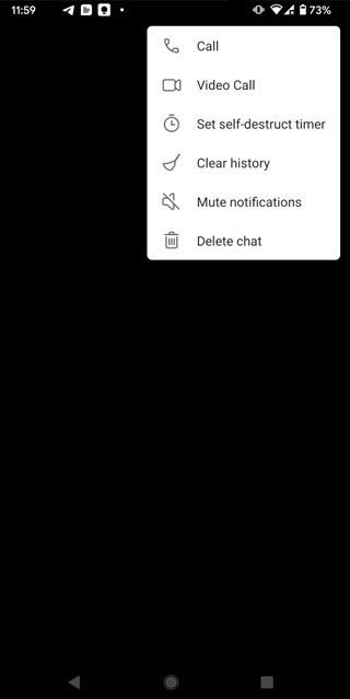 Establezca el temporizador de autodestrucción en Telegram para Android