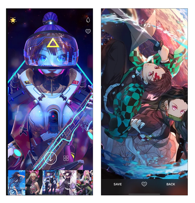 Aplicación de anime y fondos de pantalla