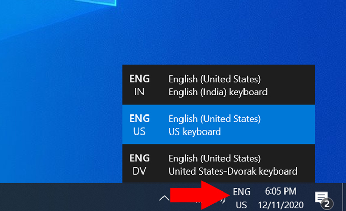Elegir el diseño del teclado en la mosca