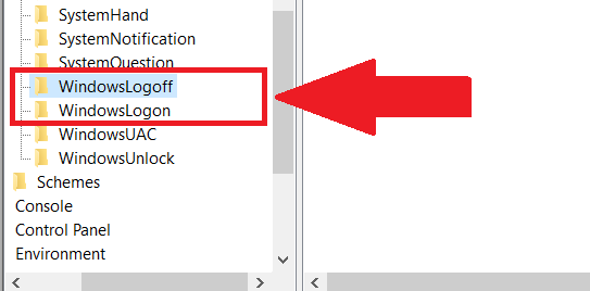 Registro Editor Cambiar el sonido de inicio de sesión de Windows