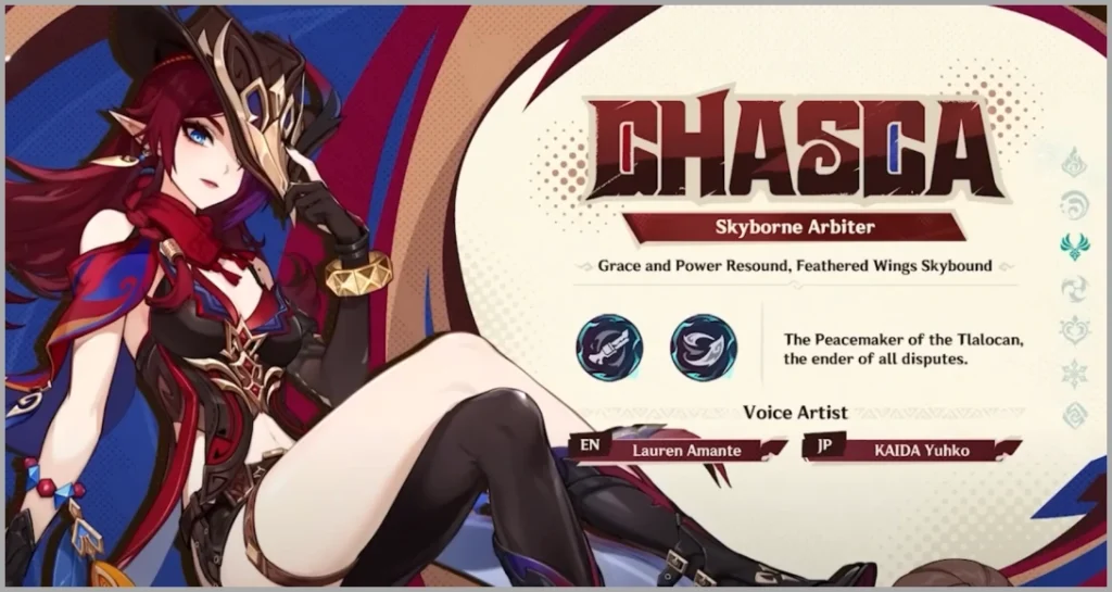 Chasca en el impacto de Genshin
