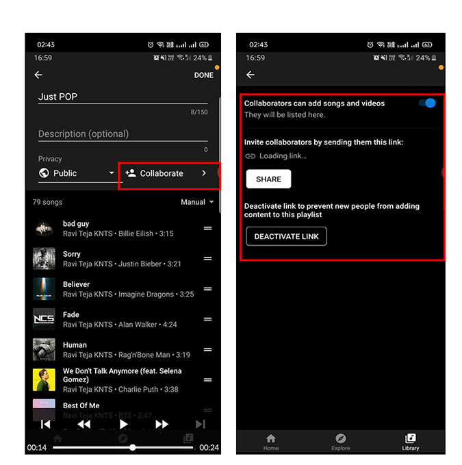 YouTube Music Collabory Lista de reproducción