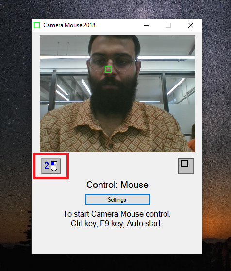 Camera mouse doble clic