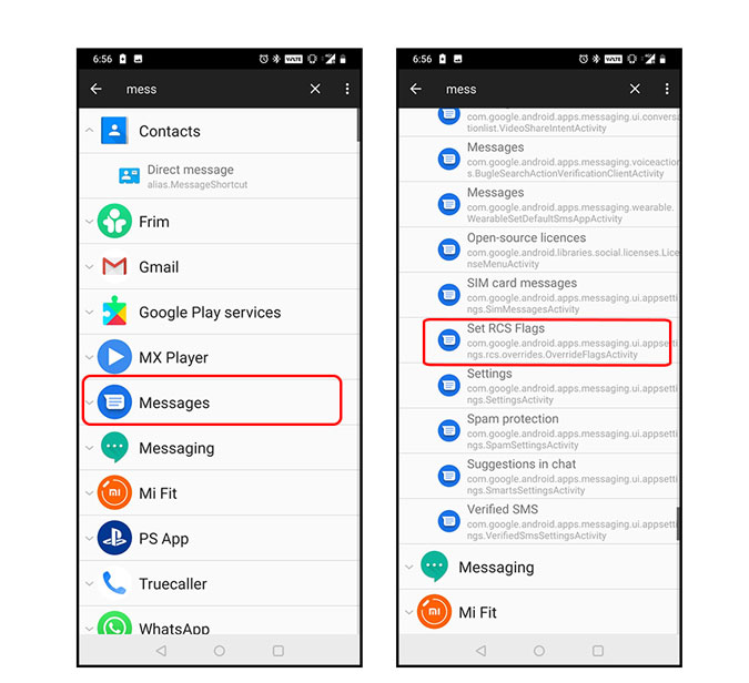 Google Messenger RCS