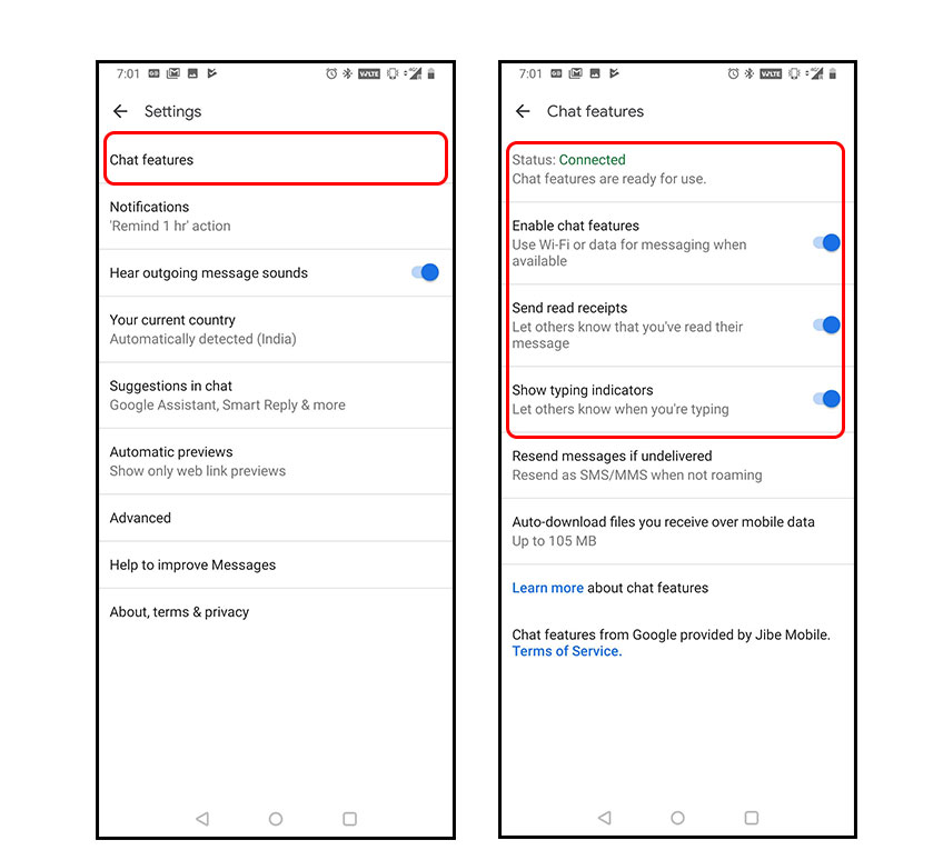 Google Messenger RCS