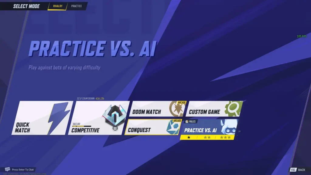 Practicar el modo VS AI en Rivals Marvel