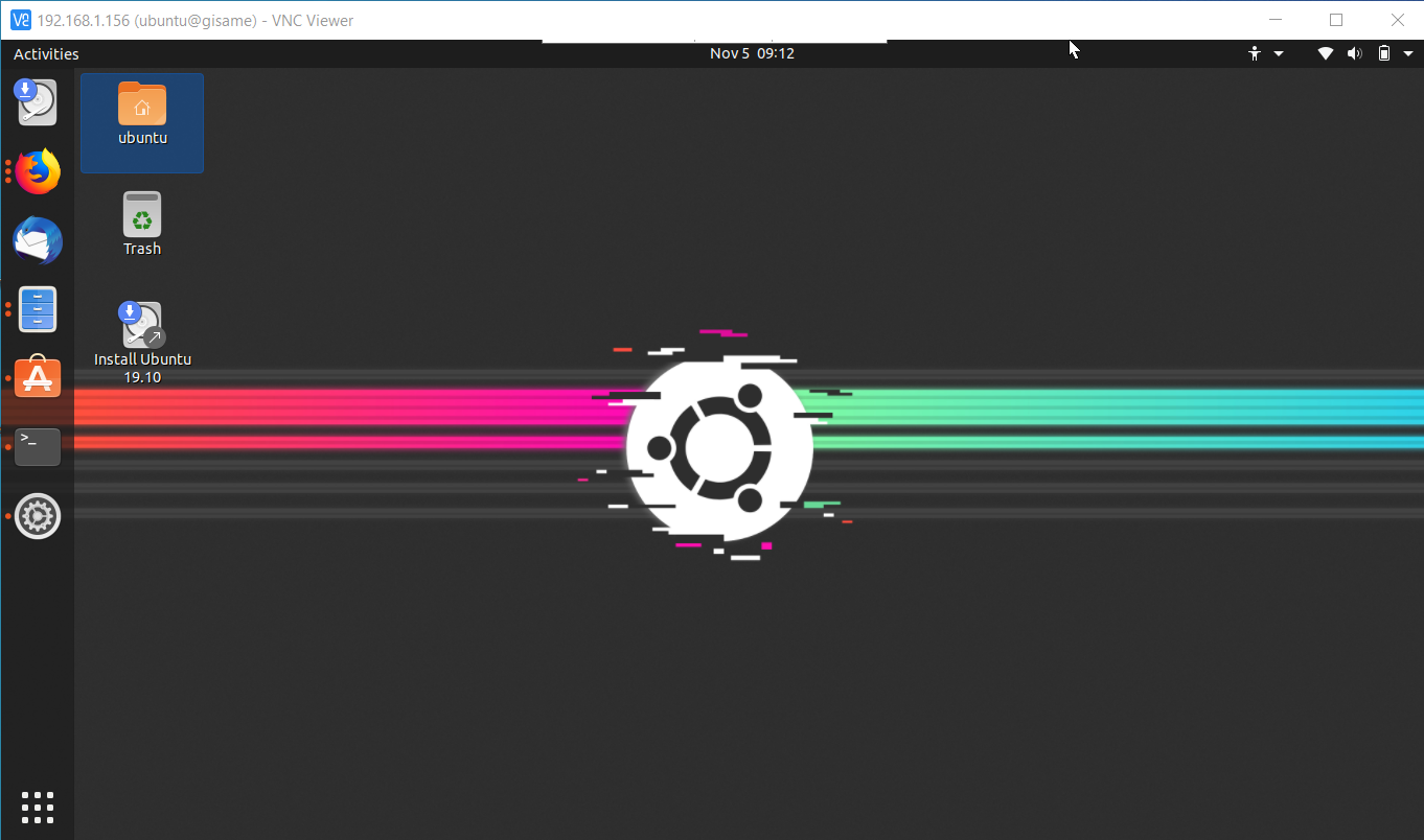 VNC Visor en Windows tomando control remoto en Ubuntu