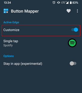Personalizar la aplicación Mapper Android para alternar