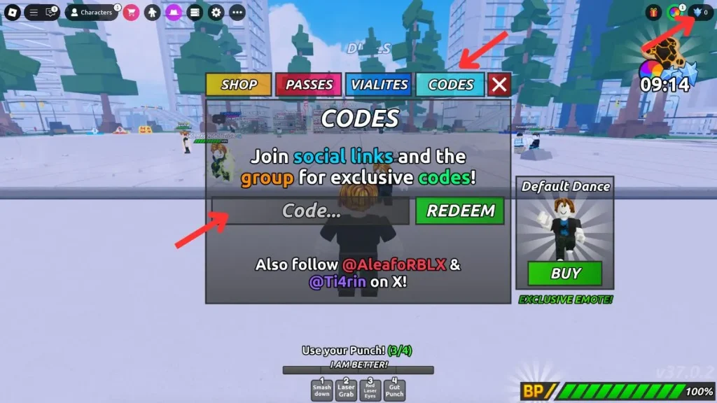 redimir los códigos de campo de batalla de Roblox Dudes