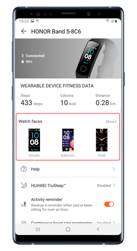 Watch-Face-Store-in-Huawei-Health-Custom Watch Face on Honor Band 5