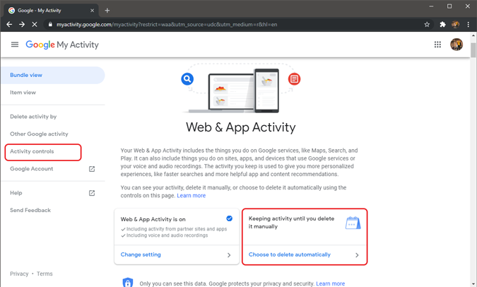 My-Activity-Page-Auto-Delete Elimine toda su actividad de Google