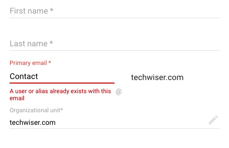 correo electrónico a techwiser