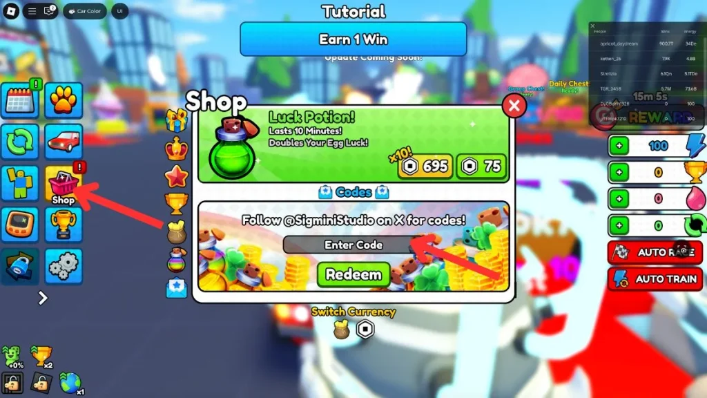 Redime los códigos de entrenamiento de automóviles de Roblox